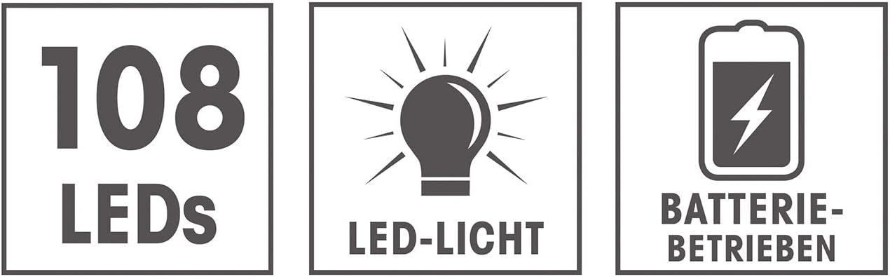 EASYmaxx 02922 LED-Deko Kaktus | Neonröhren-Optik, Batteriebetrieben | Indoor-Party-Beleuchtung, Grün — Ansicht 6