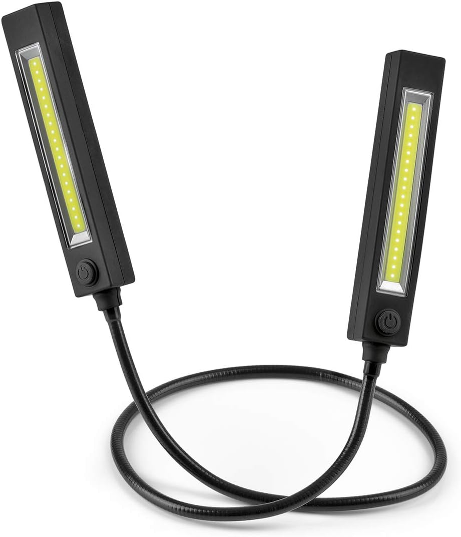 EASYmaxx 04797 COD-Arbeitsleuchte Flexi | Werkstattlampe, KFZ-Lampe, Handlampe, Leselampe | Flexibel einsetzbar, Kabelloser Batteriebetrieb, Schwarz