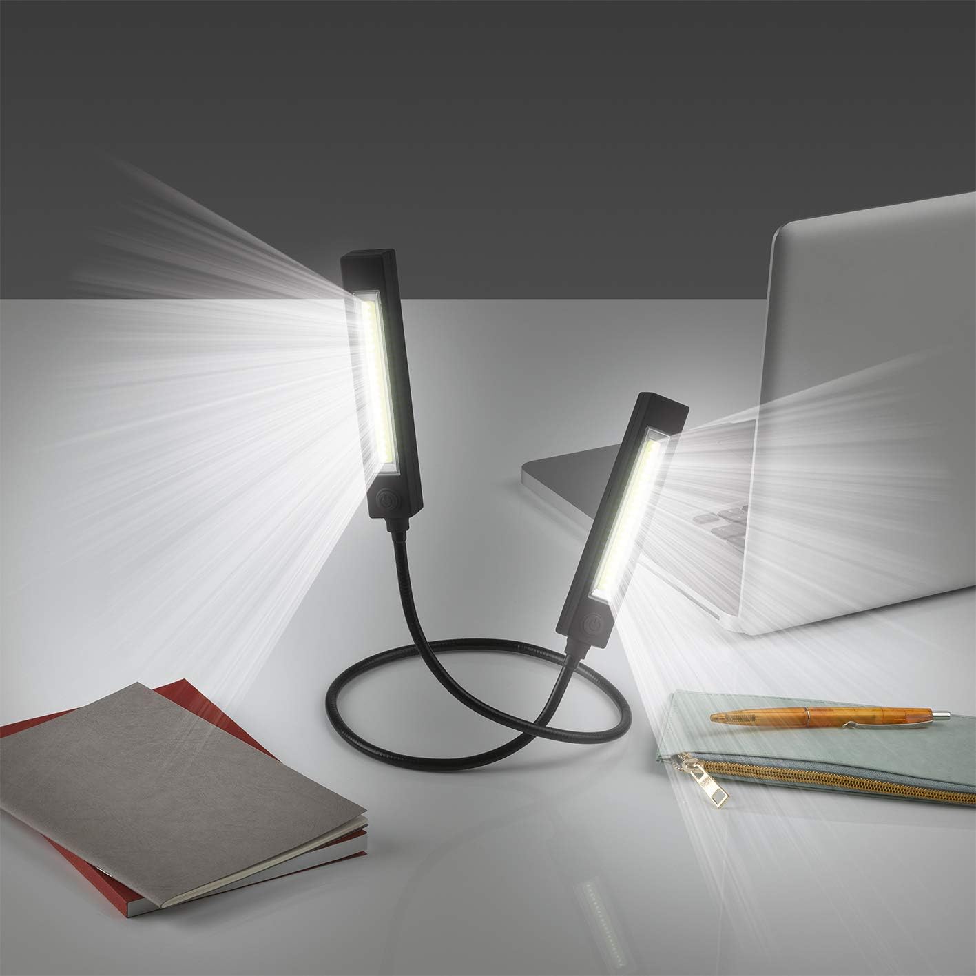 EASYmaxx 04797 COD-Arbeitsleuchte Flexi | Werkstattlampe, KFZ-Lampe, Handlampe, Leselampe | Flexibel einsetzbar, Kabelloser Batteriebetrieb, Schwarz — Ansicht 2