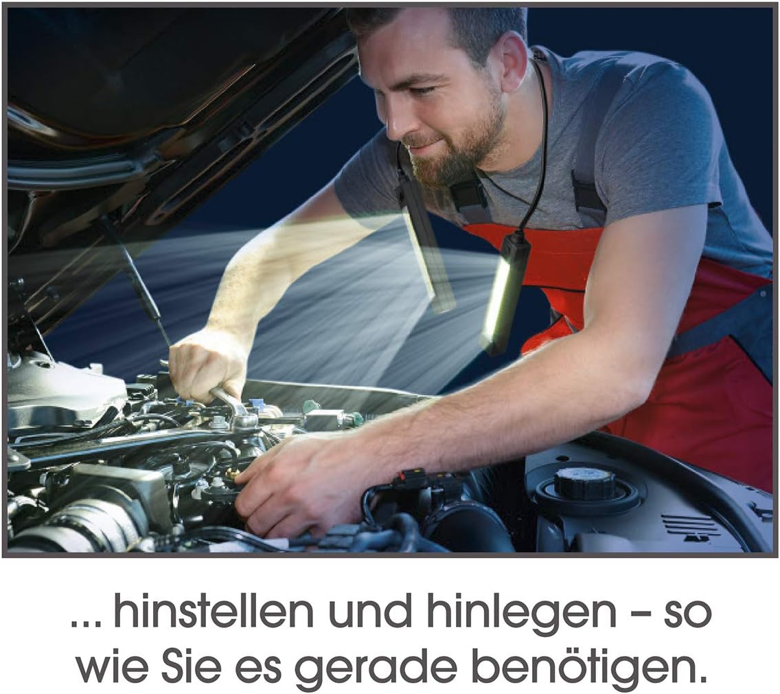 EASYmaxx 04797 COD-Arbeitsleuchte Flexi | Werkstattlampe, KFZ-Lampe, Handlampe, Leselampe | Flexibel einsetzbar, Kabelloser Batteriebetrieb, Schwarz — Ansicht 3
