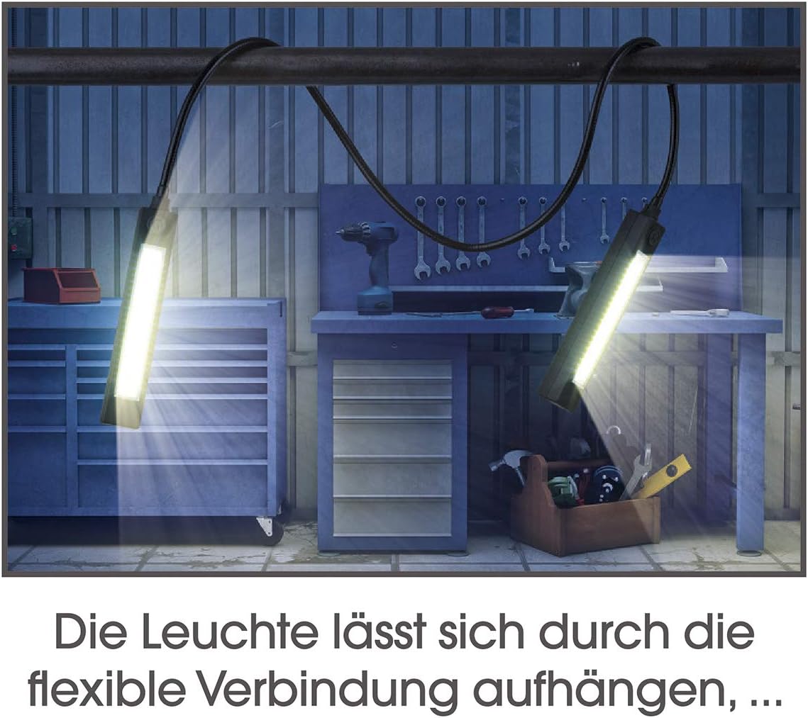 EASYmaxx 04797 COD-Arbeitsleuchte Flexi | Werkstattlampe, KFZ-Lampe, Handlampe, Leselampe | Flexibel einsetzbar, Kabelloser Batteriebetrieb, Schwarz — Ansicht 5