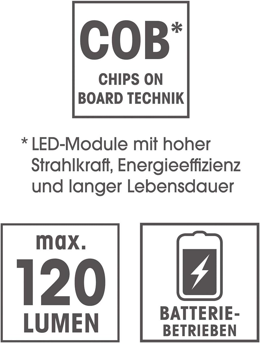 EASYmaxx 04797 COD-Arbeitsleuchte Flexi | Werkstattlampe, KFZ-Lampe, Handlampe, Leselampe | Flexibel einsetzbar, Kabelloser Batteriebetrieb, Schwarz — Ansicht 6