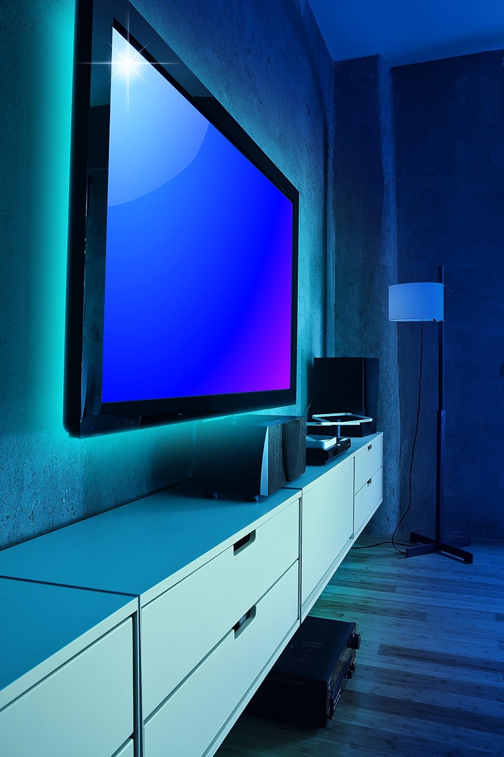 EASYmaxx 05887 TV-Hintergrundbeleuchtung | 4 LED-Streifen, Farbwechsel, USB, Fernbedienung — Ansicht 2