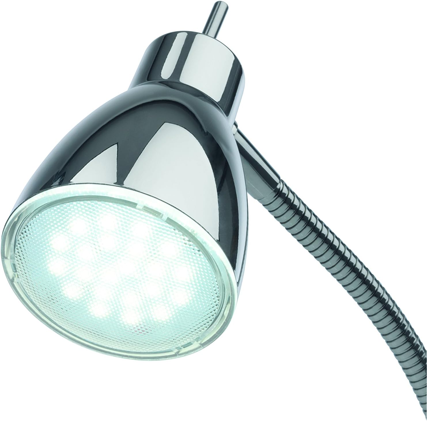 EASYmaxx 06470 LED-Standleuchte Daylight | Tageslichtlampe, Augenschonend, Energiesparend | flexibler Lampenhals, Silber — Ansicht 2