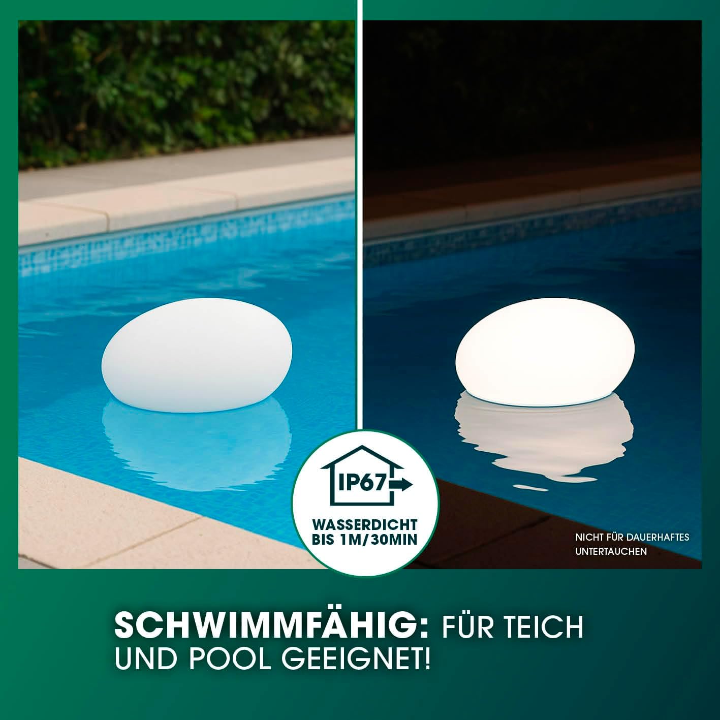 EASYmaxx 2er-Set LED Solarleuchte mit Farbwechsel | Deko Gartenleuchte mit LED Beleuchtung | Wunderschöne Lichteffekte mit Tageslichtsensor In & Outdoor | Gartendeko Witterungsbeständig IP67, Stein — Ansicht 4
