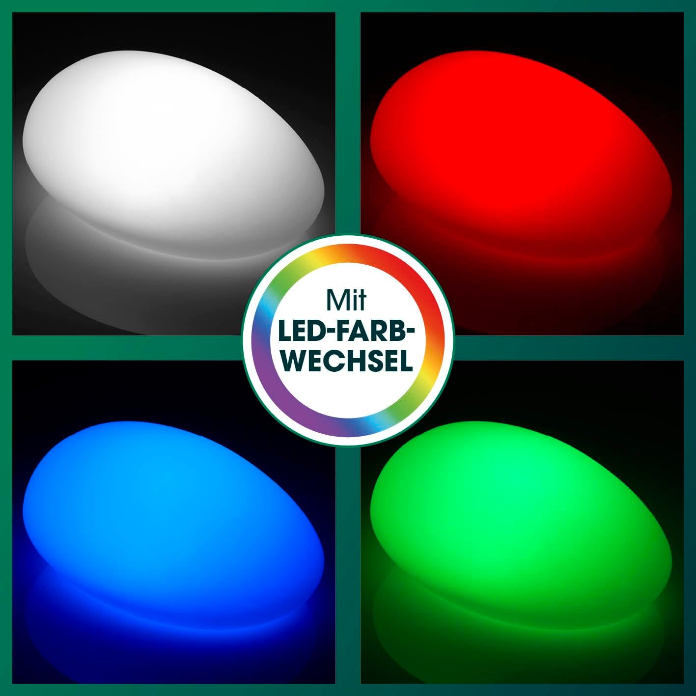 EASYmaxx 2er-Set LED Solarleuchte mit Farbwechsel | Deko Gartenleuchte mit LED Beleuchtung | Wunderschöne Lichteffekte mit Tageslichtsensor In & Outdoor | Gartendeko Witterungsbeständig IP67, Stein — Ansicht 5
