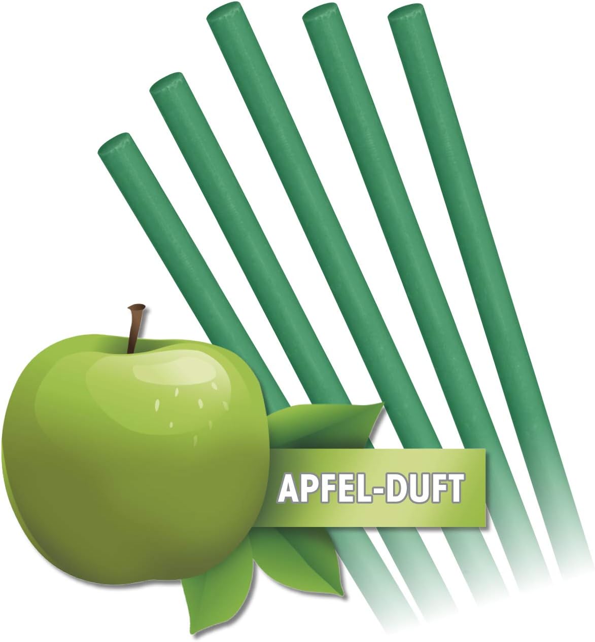 EASYmaxx Abflussreiniger Sticks mit frischen Apfelduft | Rohreiniger Stäbchen für Spüle, Dusche oder Waschbecken | 1 Stick reicht für 1 Monat Frische [50er Set, Apfelduft] — Ansicht 6