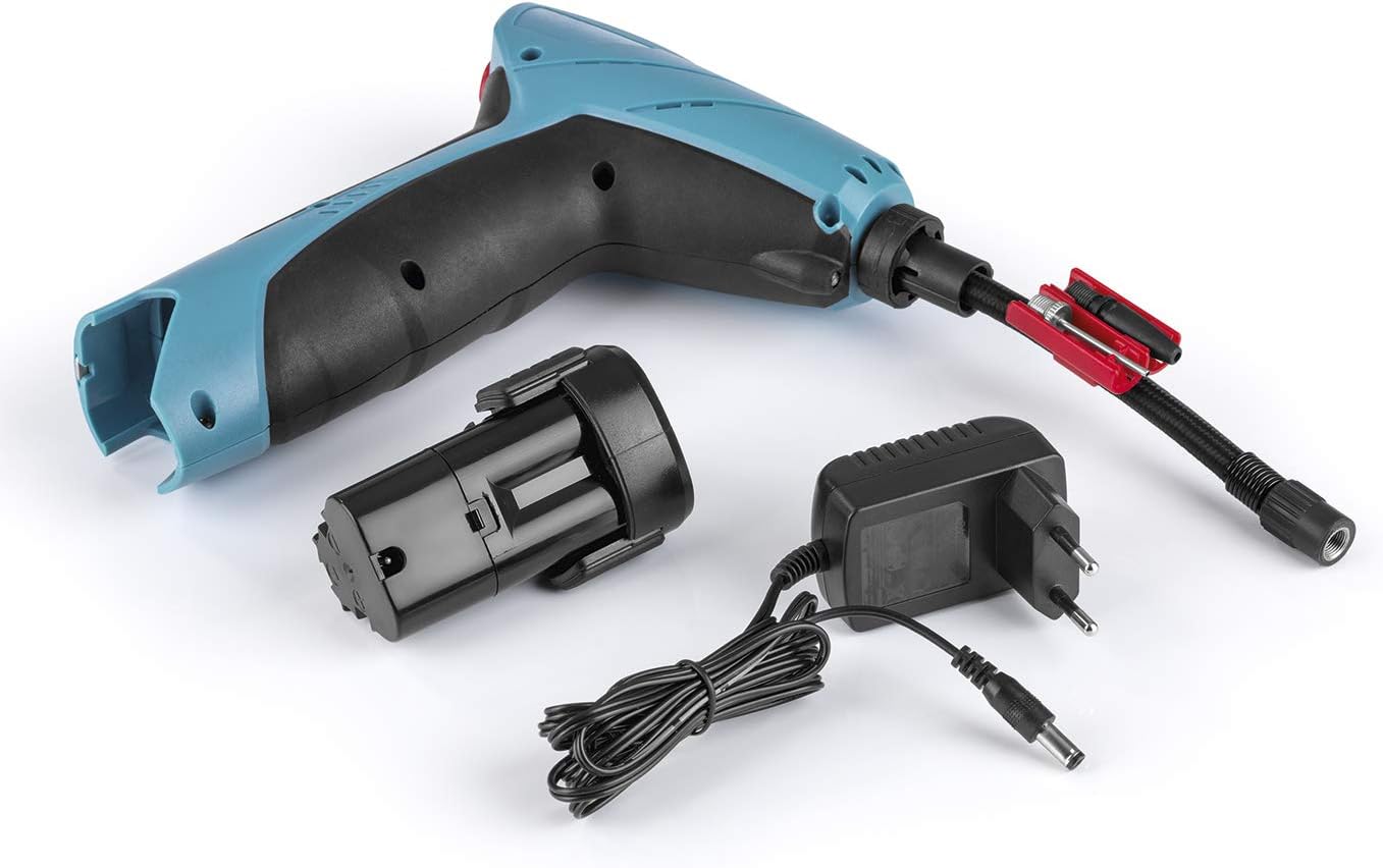 EASYmaxx Akku-Handkompressor | mit LED-Beleuchtung, Digitale Luftdruckanzeige | Akkuladung ausreichend für bis zu 15 min durchgehenden Betrieb [blau/schwarz]