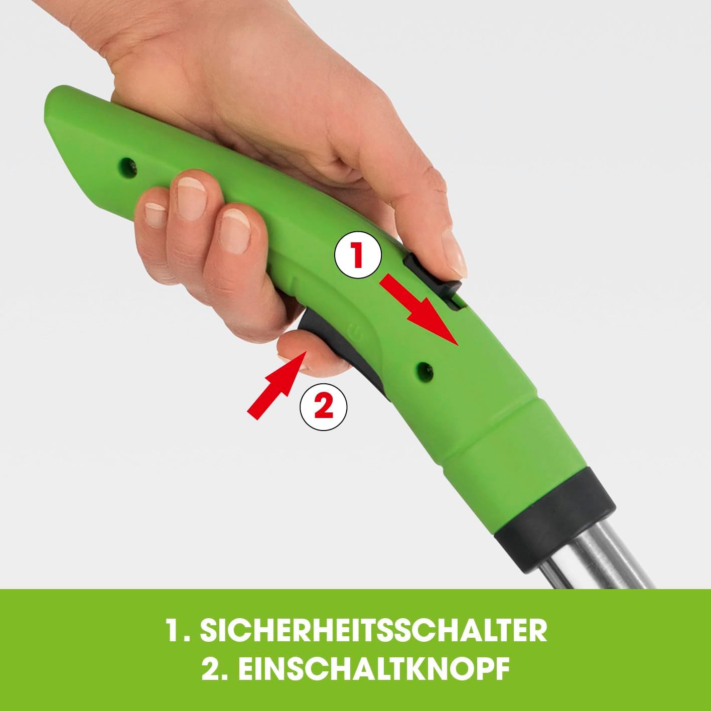 EASYmaxx Akku-Rasentrimmer | Kabelloses Rasentrimmen mit langanhaltendem Akku | Höhenverstellbarer Teleskopgriff | Blumenschutz und schneller Klingenwechsel durch Kabelbinder-Design — Ansicht 4