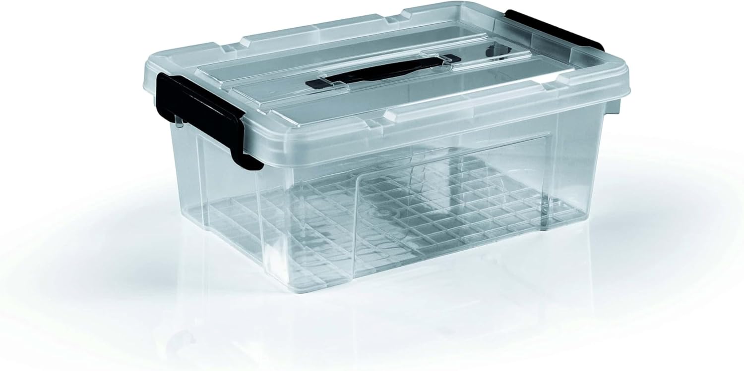 EASYmaxx Aufbewahrungsbox mit Deckel 4er-Set | Sicher verwahrbar dank Klick-Verschluss (8-tlg.) | Transparenter Organizer zum Verstauen | Idealer Haushalts- & Küchenhelfer - Vorratsdosen [BPA-frei] — Ansicht 4