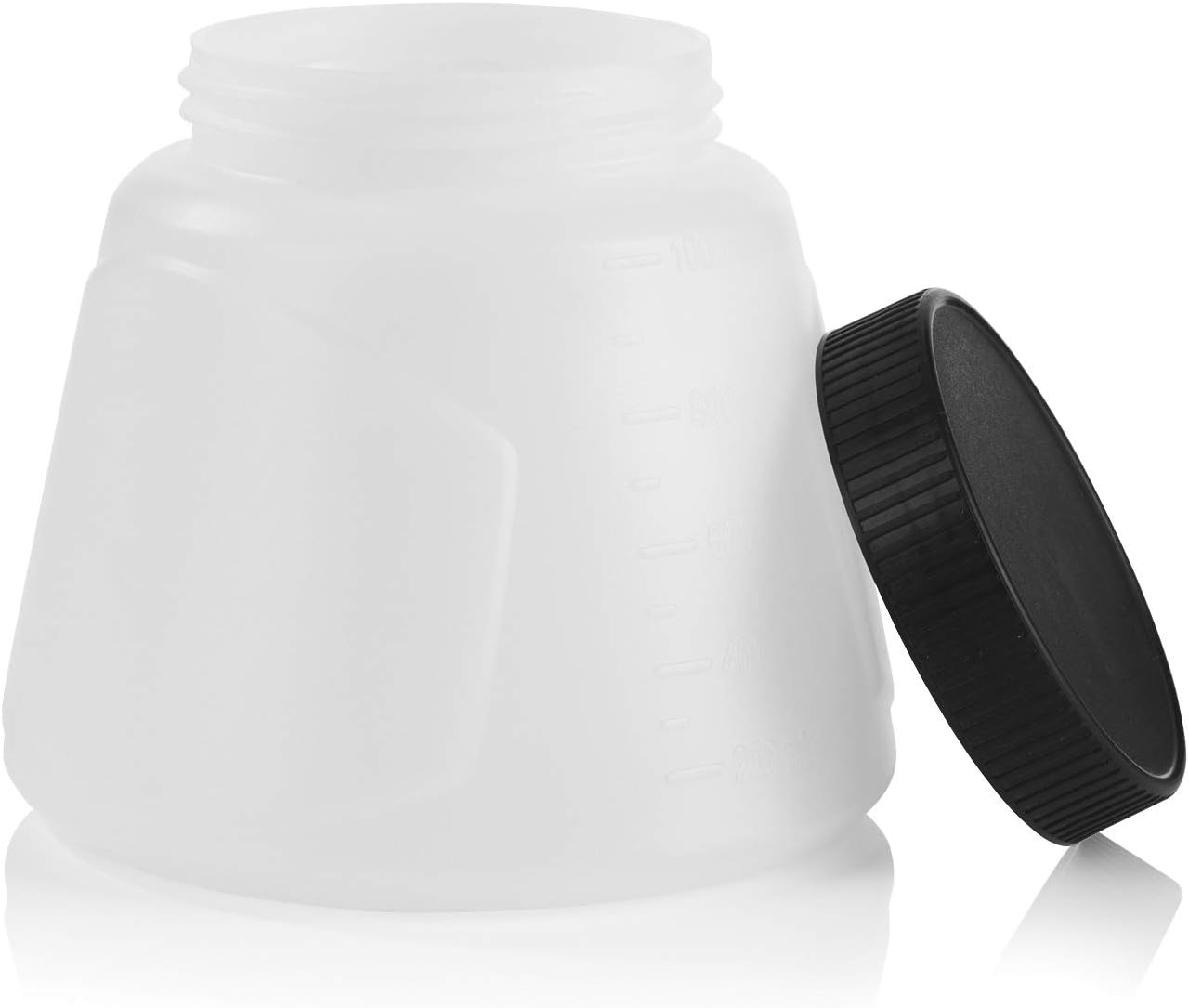 EASYmaxx Farbbehälter für Akku-Farbpistole (B07NQGLJK6) | Mit Deckel - perfekt zum Aufbewahren der Farbe | Leicht zu reinigen, auch als Messbecher verwendbar | Füllmenge: max. 1000 ml. [weiß] — Ansicht 2