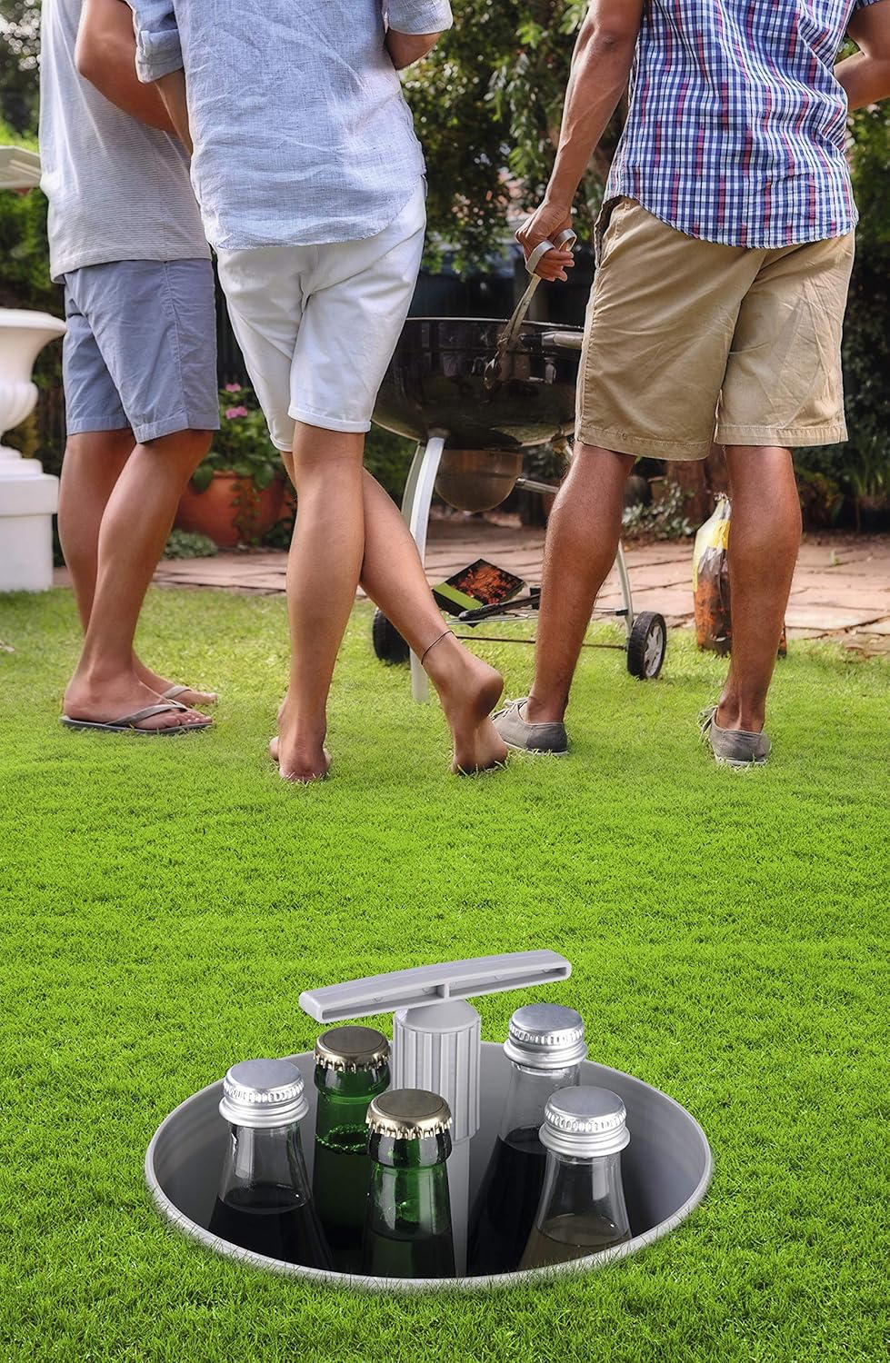 EASYmaxx Flaschenkühler Outdoor | Erdloch- Bierkühler, Camping Kühlschrank, Flaschenkühlschrank | bis zu 15 Flaschen | Highlight im Garten, Outdoorküche und Terrasse — Ansicht 2