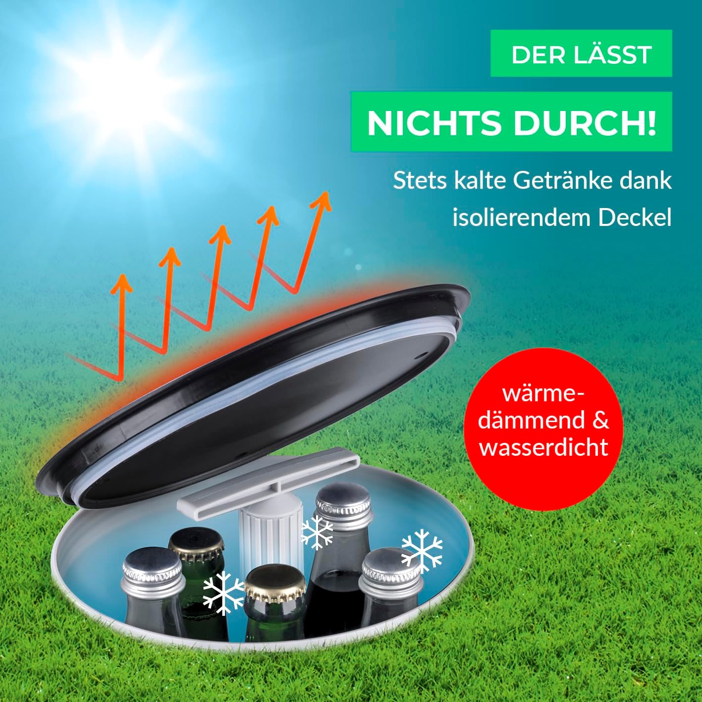 EASYmaxx Flaschenkühler Outdoor | Erdloch- Bierkühler, Camping Kühlschrank, Flaschenkühlschrank | bis zu 15 Flaschen | Highlight im Garten, Outdoorküche und Terrasse — Ansicht 6