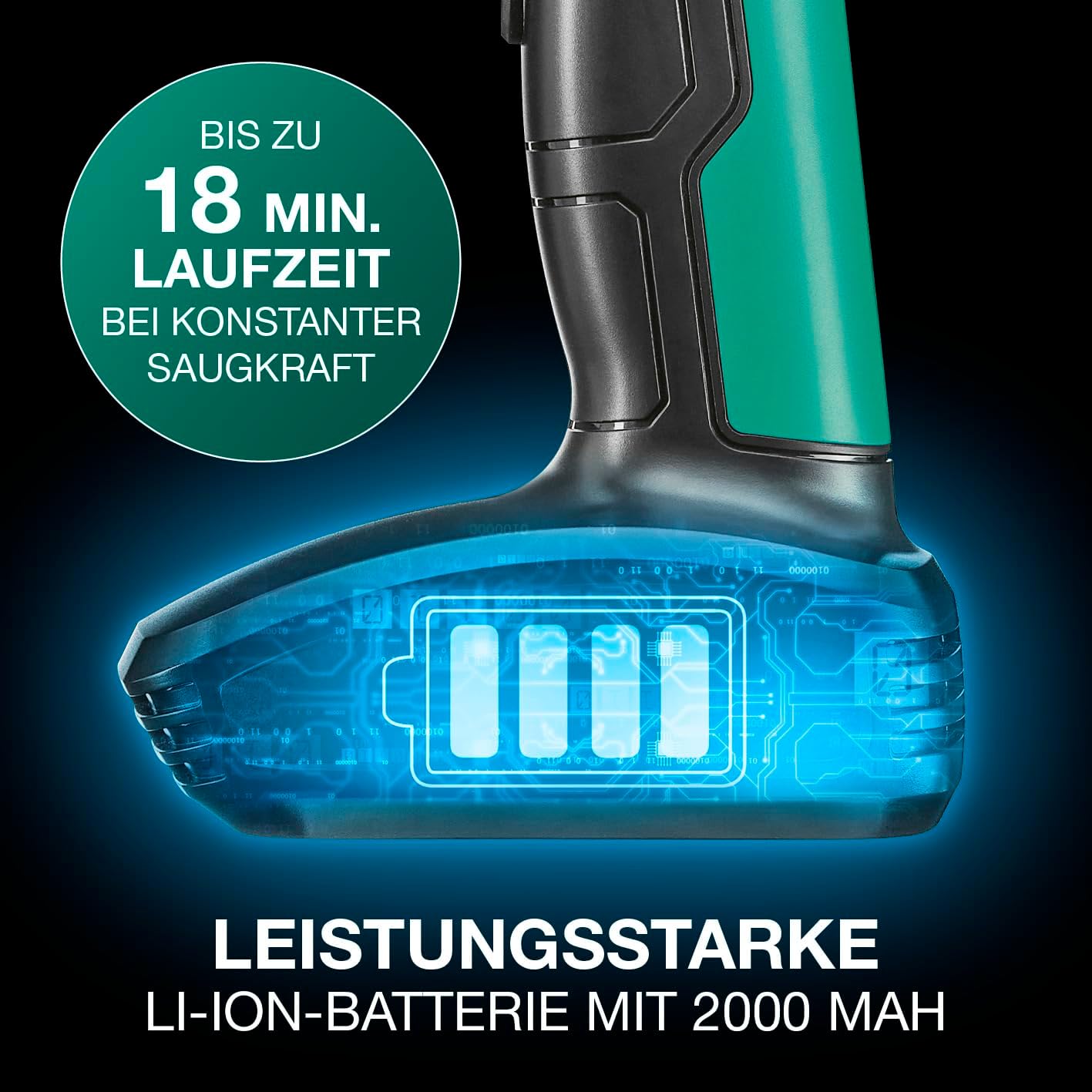 EASYmaxx Handstaubsauger Akku & Luftkompressor AirPower | 2in1 Akku Staubsauger kabellos & Kompressor zum Aufpumpen von Bällen, Auto- & Fahrradrädern | Akkustaubsauger - ideales Auto Zubehör Innenraum — Ansicht 5