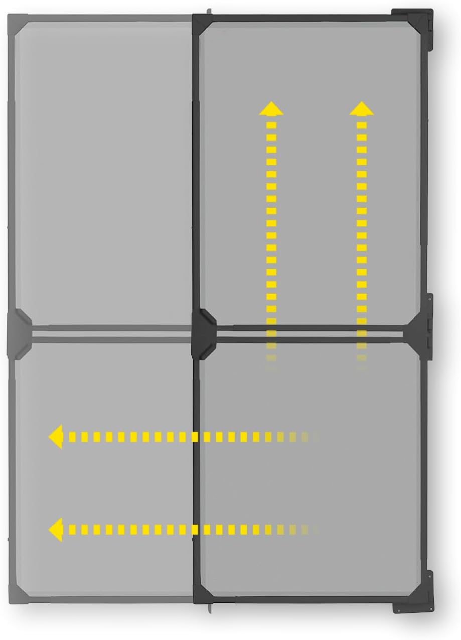 EASYmaxx Insect Protect Fliegengitter Balkontür | Teleskop Fliegengitter Tür mit integriertem Netz | Insektenschutz Balkontür ohne Zuschneiden | Ohne Bohren | max. ca. 122 x 285 cm
