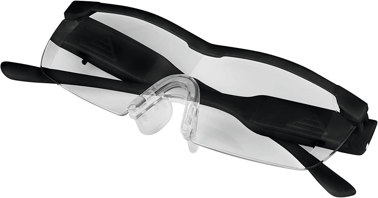 EASYmaxx LED-Vergrößerungsbrille | Klare Sicht mit 160% Vergrößerung, LED-Licht & Tragekomfort | Perfekt geeignet für feine Arbeiten, Nähen, Basteln, Modellbau etc. | Tragbar auf nahezu jeder Brille