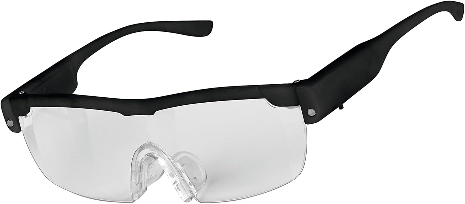 EASYmaxx LED-Vergrößerungsbrille | Klare Sicht mit 160% Vergrößerung, LED-Licht & Tragekomfort | Perfekt geeignet für feine Arbeiten, Nähen, Basteln, Modellbau etc. | Tragbar auf nahezu jeder Brille — Ansicht 4