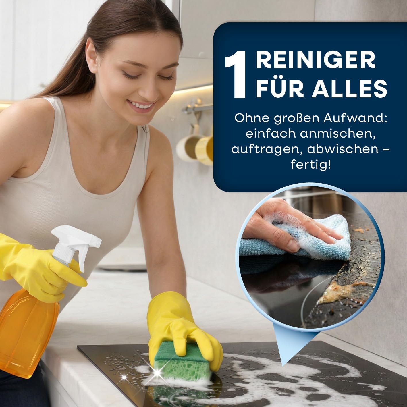 EASYmaxx Reinigungs-Konzentrat Orange 2x500ml Set mit Sprühflasche | Ergibt 100 Liter Allzweckreiniger | Mühelose Reinigung von allen Flächen | Ideal für Kochfelder, Grillroste, Backöfen u.v.m. — Ansicht 5