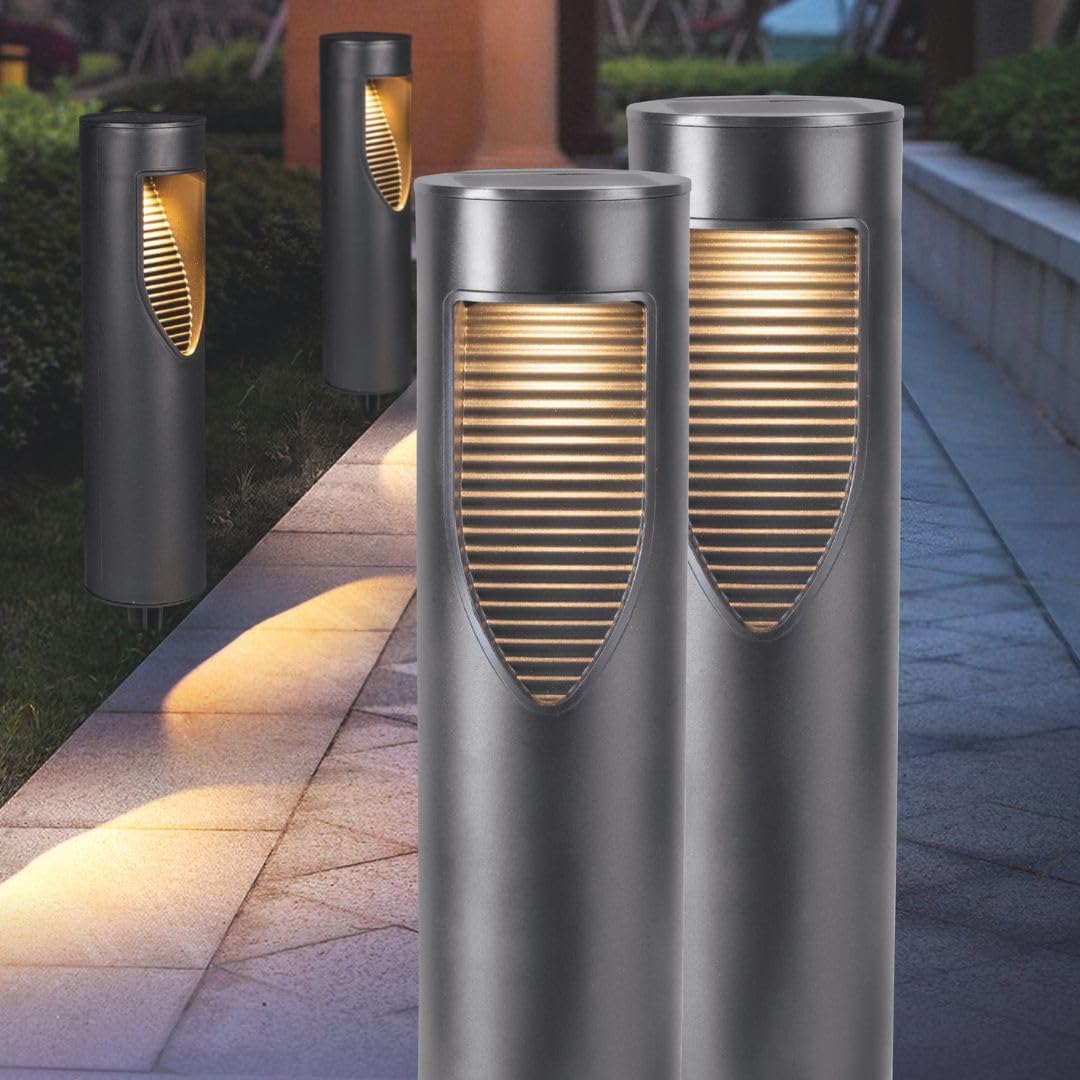 EASYmaxx Solar-Bodenleuchte für den Garten | Kabellolse Outdoor-Lampen für den Außenbereich - wetterbeständig | Wegleuchten mit Tageslichtsensor [2er Set] — Ansicht 3