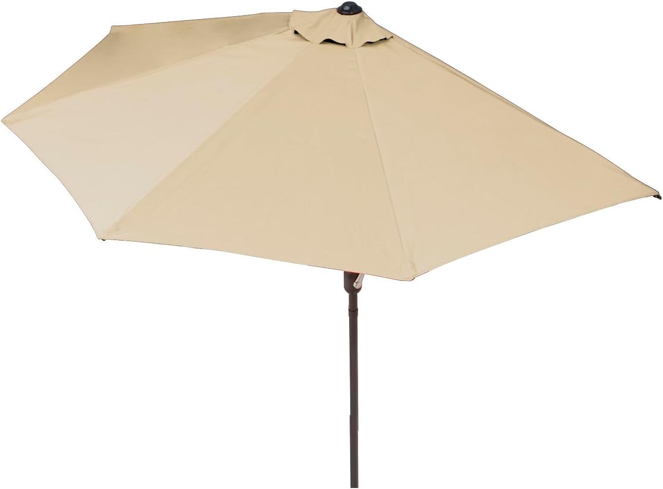 EASYmaxx Sonnenschirm halbrund | 270 x 140 x 235 cm | für Balkon und Terrasse | passgenau für Wände | mit praktischer Handkurbel und Sonnenschutz UV-Schutz 40+ | spendet Schatten