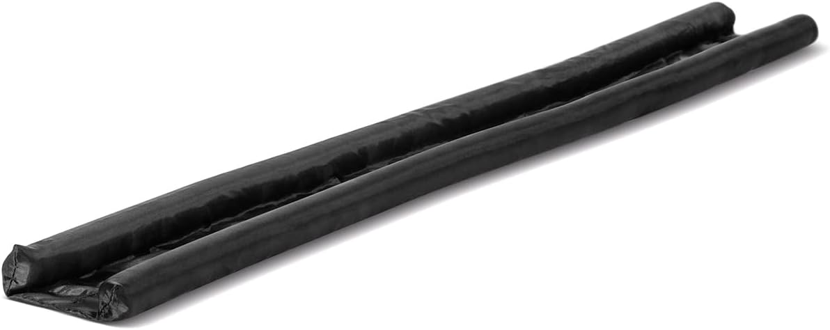 EASYmaxx Zugluftstopper doppelseitig 12 x 90cm | Türdichtung für maximale Isolierung | Für alle gängigen Türen geeignet | Individuell zuschneidbar | Stoppt Zugluft, Staub, Insekten [Schwarz]