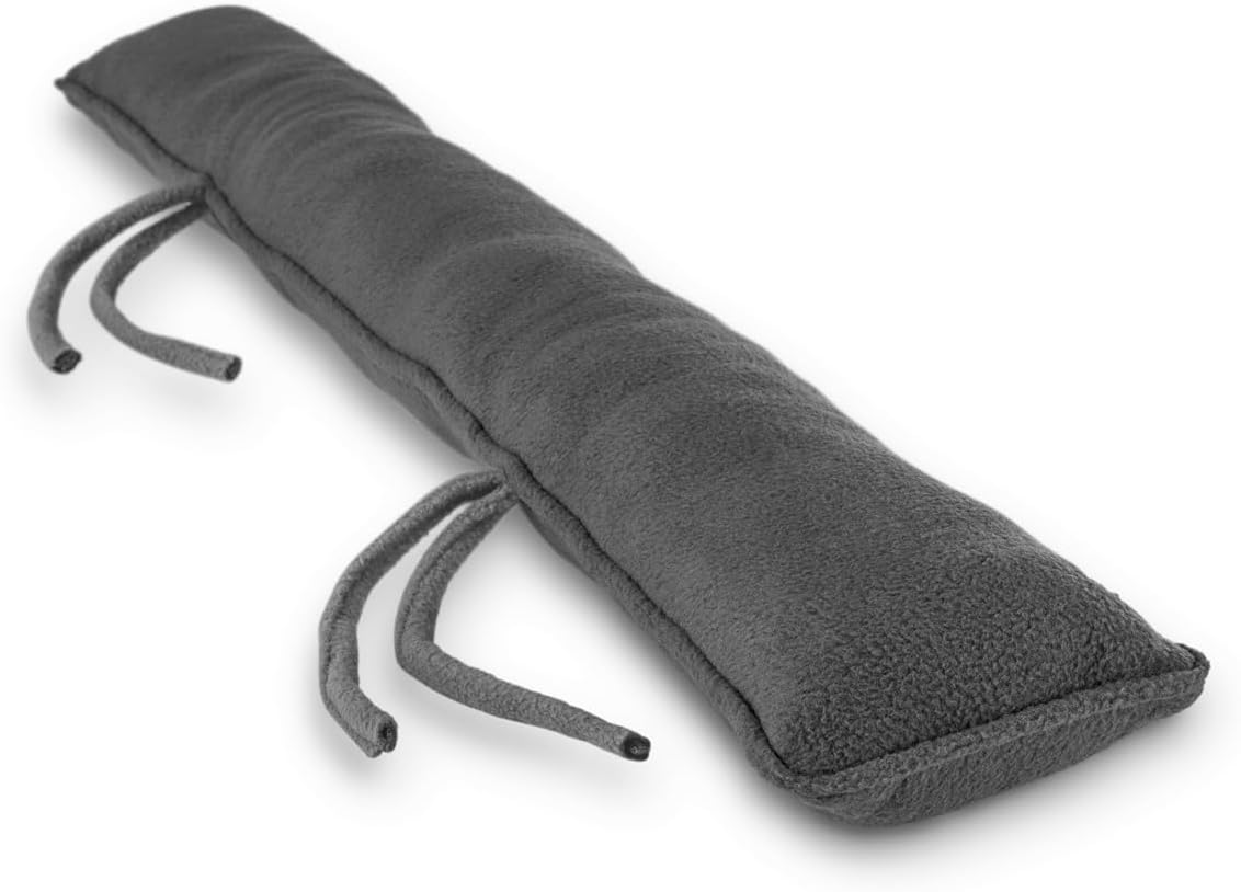 EASYmaxx Zugluftstopper | Luftstopper für Türen & Fenster | extra schwere Türbodendichtung | Schutz vor Luftzug & Lärm | Energiesparend | Waschbar [90cm lang/Anthrazit]